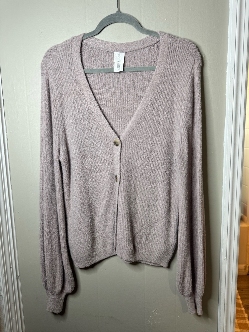 Joie Soft V-Neck Button Cardigan Sweater - Pink Size Medium